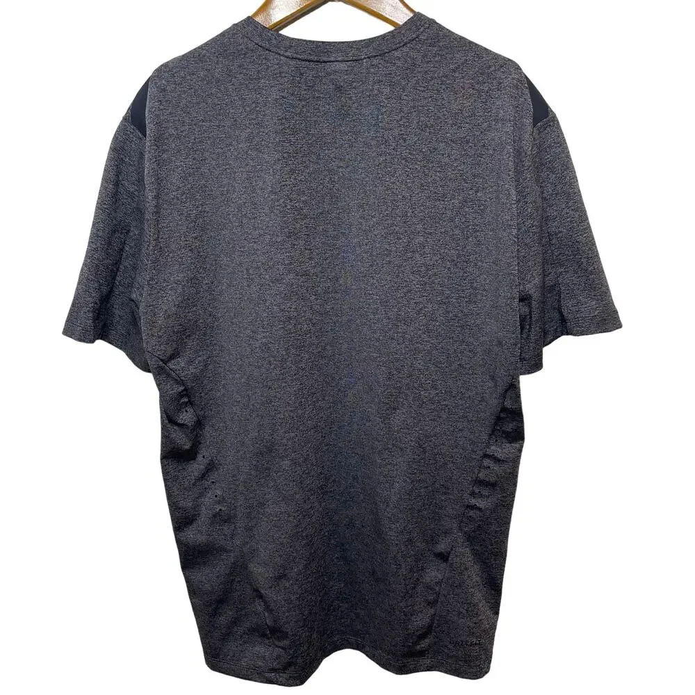 Nike Mens Dri-Fit Hypermax Short Sleeve Training T-Shirt - Heathered Black Large